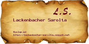 Lackenbacher Sarolta névjegykártya